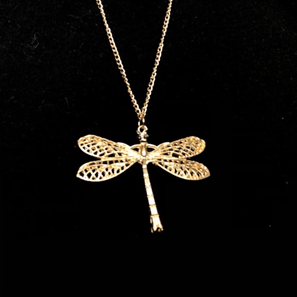 !!2/20$!!Fusion. ND gold chain dragon fly necklace - Picture 4 of 4